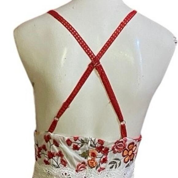 Beulah Style Tiered Rose Embroidered Maxi Dress Size S - Picture 13 of 13